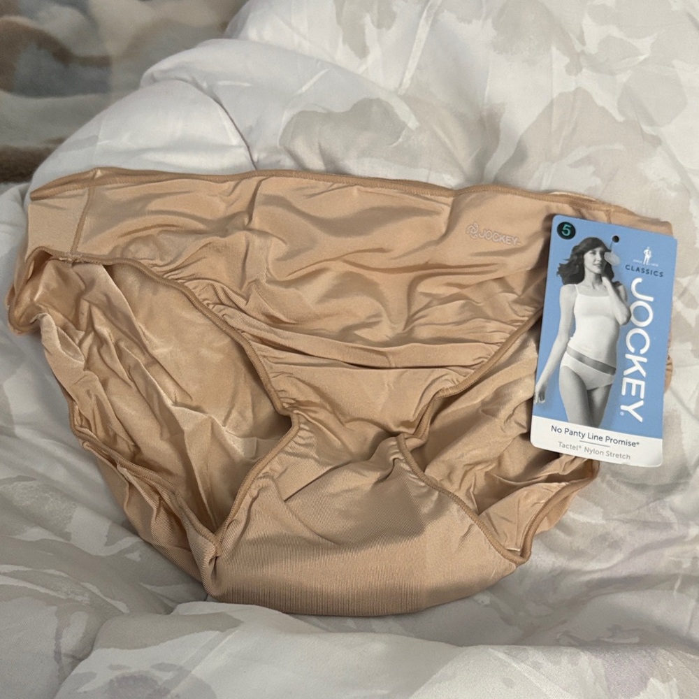 Jockey Women's Panties Nude and Black sz 5 2 pairs - Picture 2 of 4